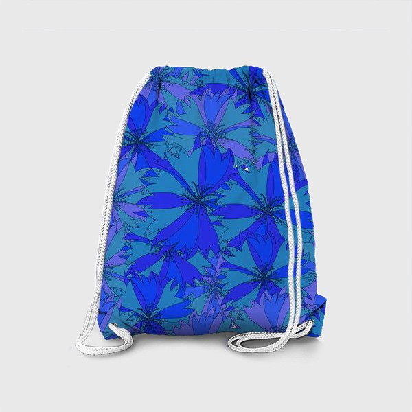 Рюкзак «паттерн из ярко-синих васильков»