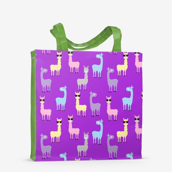 Сумка-шоппер «Разноцветные ламы»