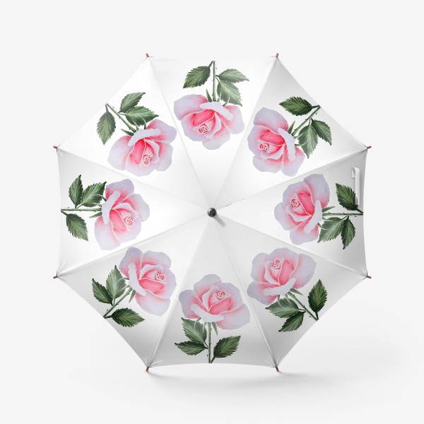 Зонт «Розовая роза, живопись»