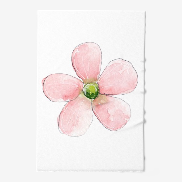 Полотенце «Простой розовый цветок, Цветочный принт»