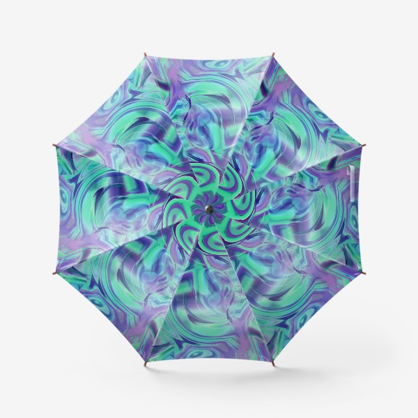 Зонт «Модная абстракция, сиренево-зелёные разводы»
