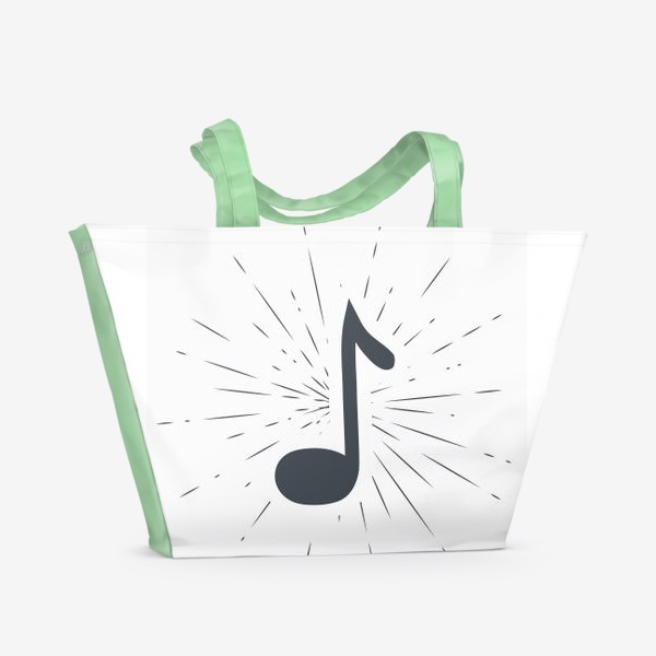 Пляжная сумка «Нота, музыка. Профессия »