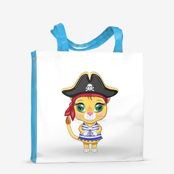 Сумка-шоппер «Львица-пиратка. Лев, знак зодиака, пираты карибского моря»