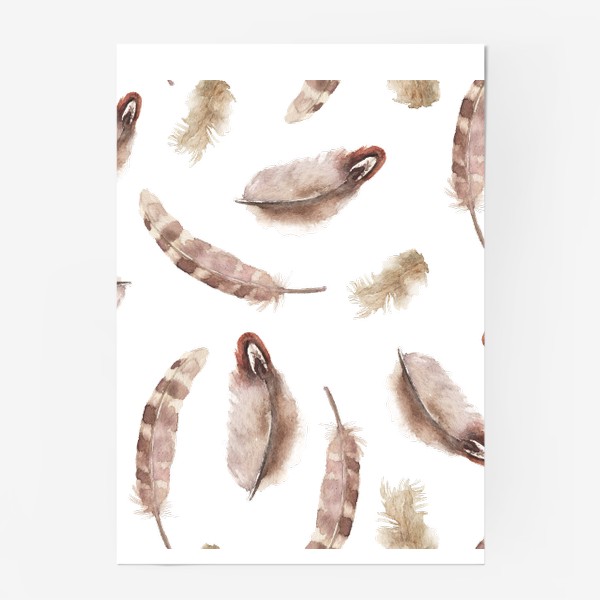 Постер «Акварельные перья»