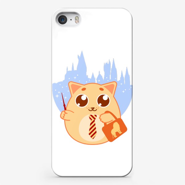 Чехол iPhone «Котик - волшебник из Гриффиндора»