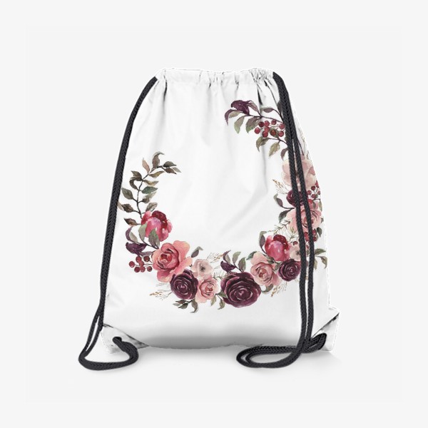 Рюкзак «Венок акварельных цветов»