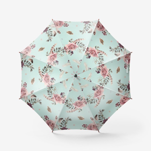 Зонт «Принт акварельные цветы.»