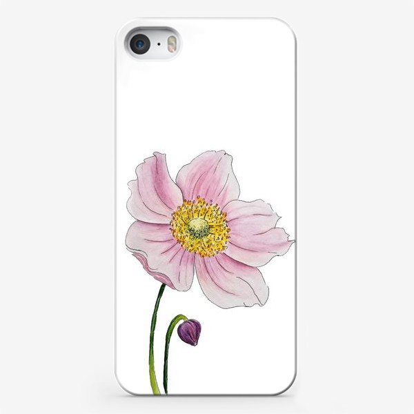 Чехол iPhone «Розовый цветок с бутоном»