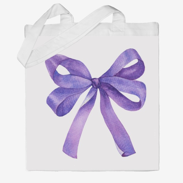 Сумка хб «Фиолетовый Бант Подарок»