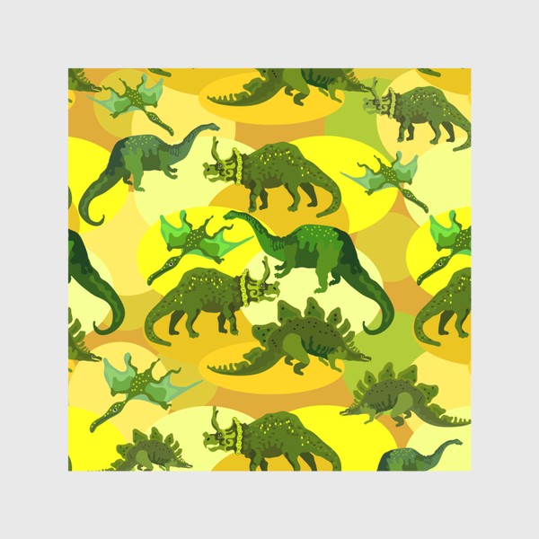 Скатерть «Динозавры на желтом песке»