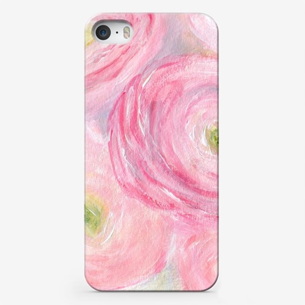 Чехол iPhone «Ранункулюсы, нежные розовые цветы»