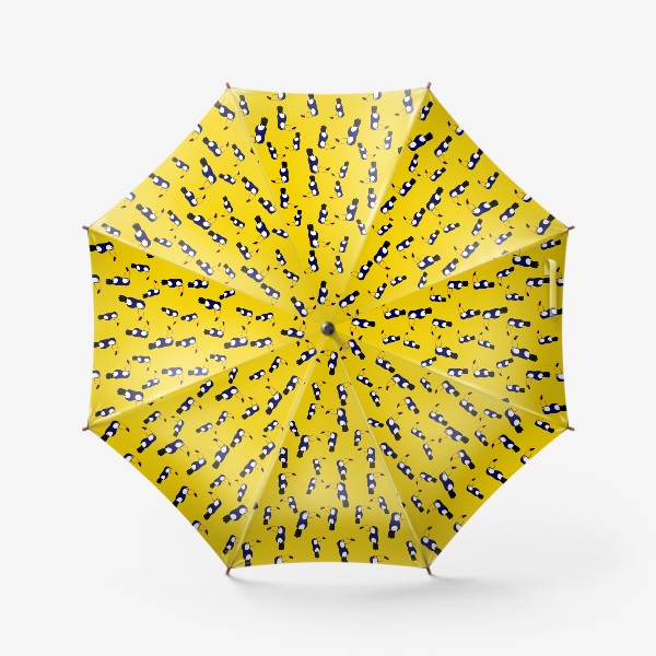 Зонт «Птица тукан на желтом фоне. Лето. »