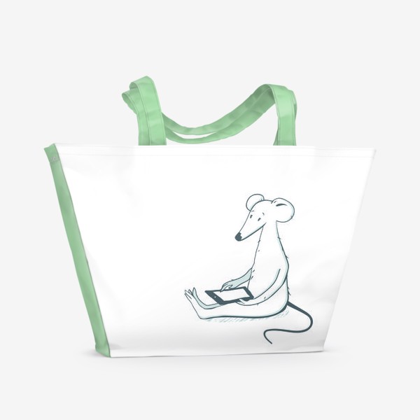Пляжная сумка «Читающий Мышонок»