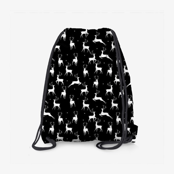 Рюкзак «Новогодние олени со звездами»