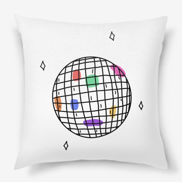 Подушка «Контурный диско шар»