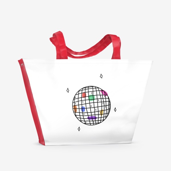 Пляжная сумка «Контурный диско шар»