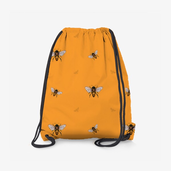Рюкзак «Пчелы на оранжевом фоне из коллекции Медовое лето»
