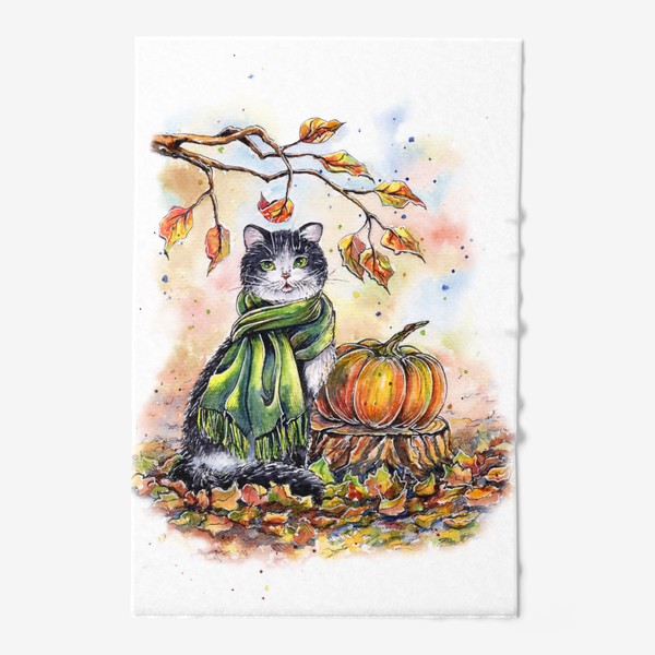 Полотенце &laquo;Осенний кот&raquo;
