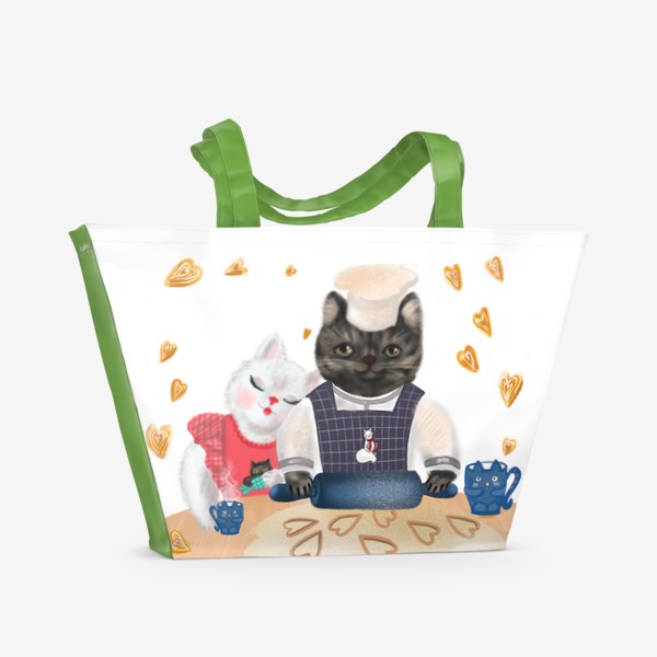 Пляжная сумка «Кот пекарь»