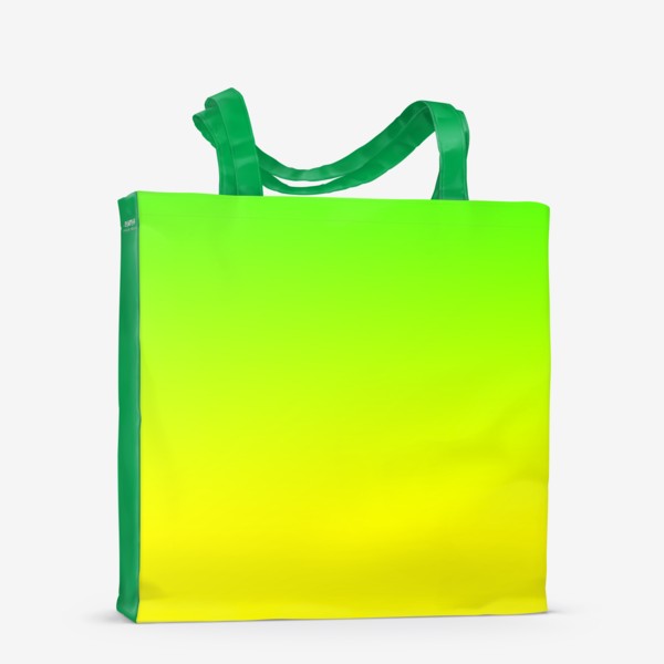 Сумка-шоппер «Красивый желто зеленый (салатовый) градиент, 2 цвета»