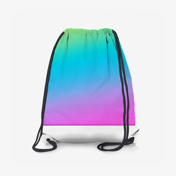 Рюкзак «Градиент из нескольких цветов, разноцветный, зеленый, голубой, фиолетовый»
