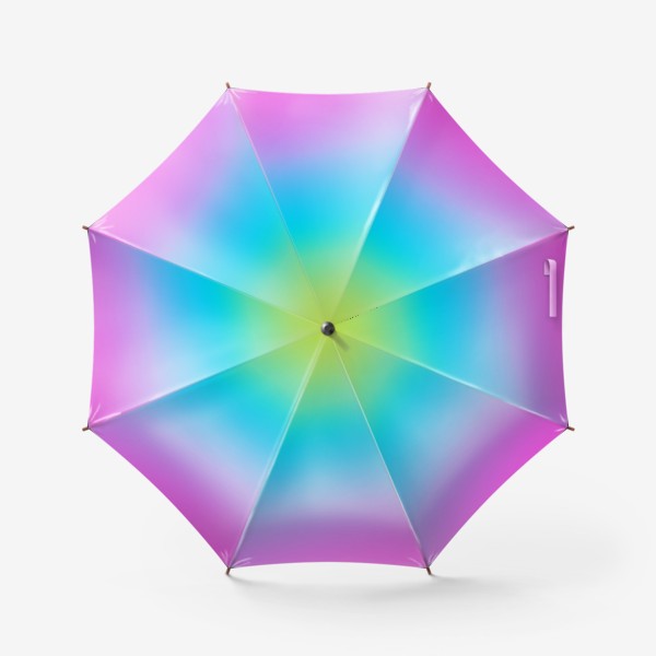 Зонт «Градиент из нескольких цветов, разноцветный, зеленый, голубой, фиолетовый»