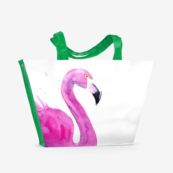 Пляжная сумка «Фламинго. Портрет»