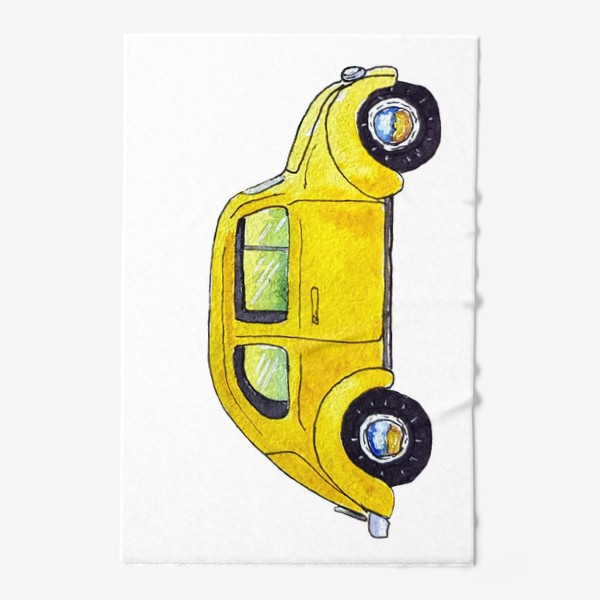 Полотенце «Желтая машина Фольксваген жук. »