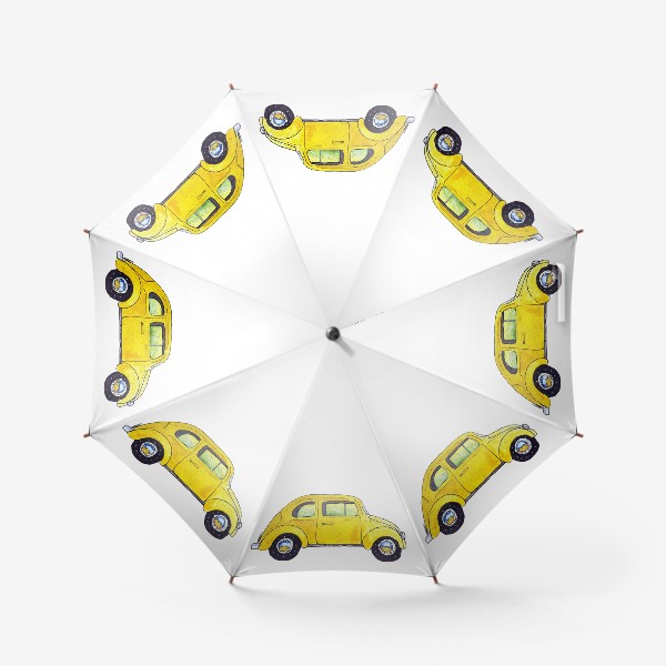 Зонт &laquo;Желтая машина Фольксваген жук. &raquo;