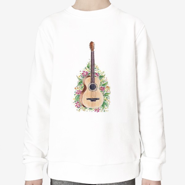 Свитшот «Гитара в цветах. »