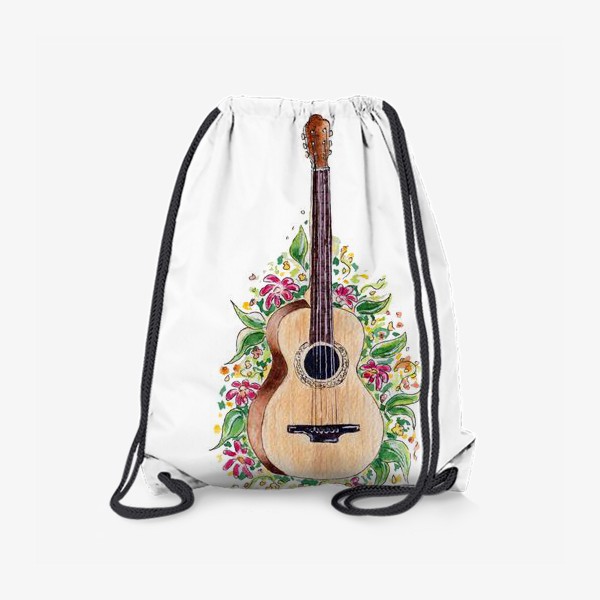 Рюкзак «Гитара в цветах. »