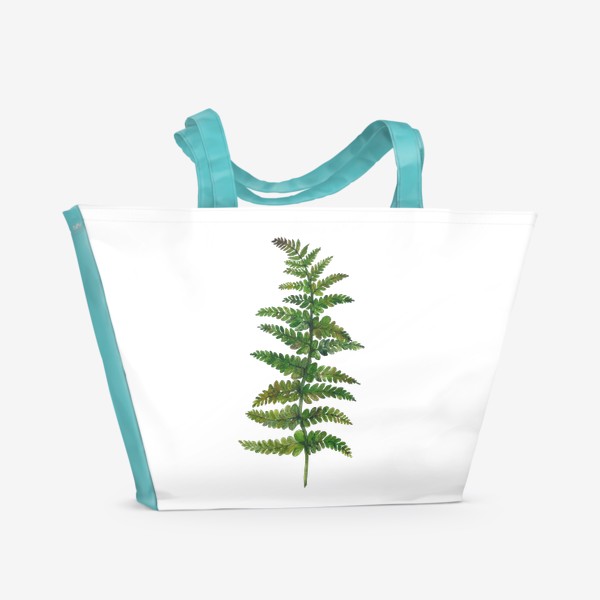 Пляжная сумка «Папоротник Растение Ботаника Минимализм»