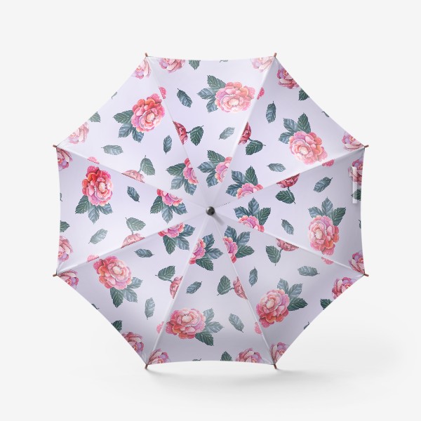 Зонт «Волшебные розы на сиреневом фоне»