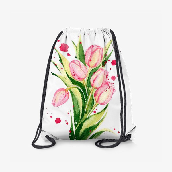 Рюкзак «Тюльпаны розовые. Цветы.»
