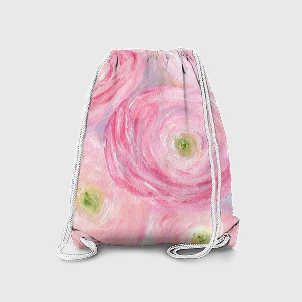 Рюкзак «Ранункулюсы, нежные розовые цветы»
