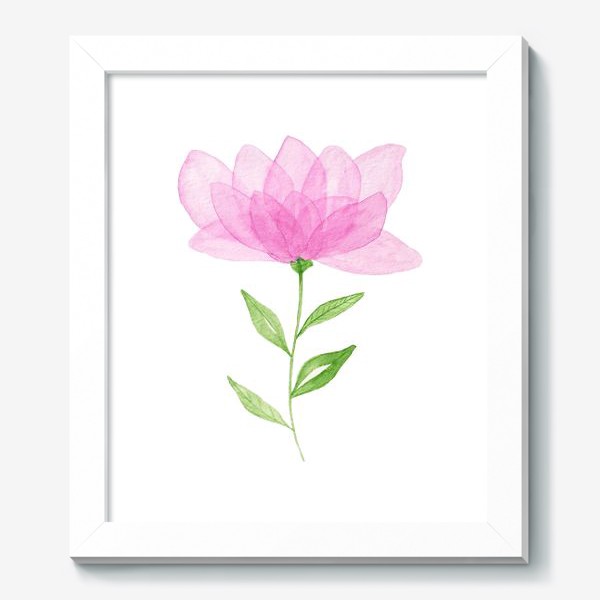 Картина «Розовый прозрачный цветок»