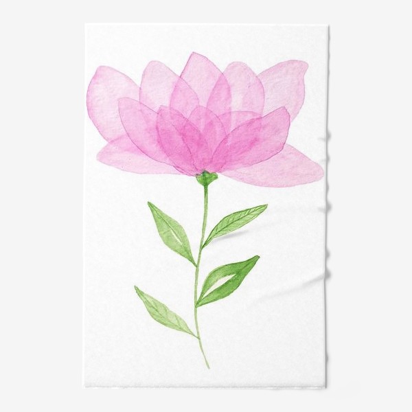 Полотенце «Розовый прозрачный цветок»