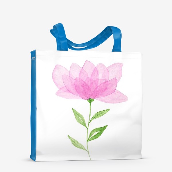 Сумка-шоппер «Розовый прозрачный цветок»