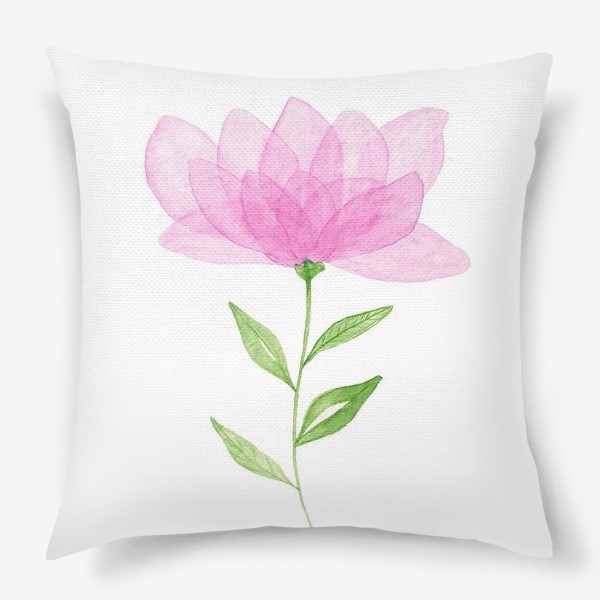 Подушка «Розовый прозрачный цветок»