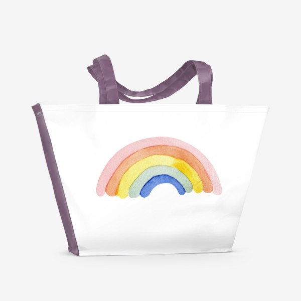 Пляжная сумка «Акварельная радуга»