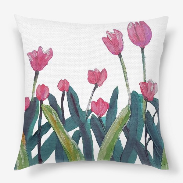 Подушка «Поле тюльпанов»