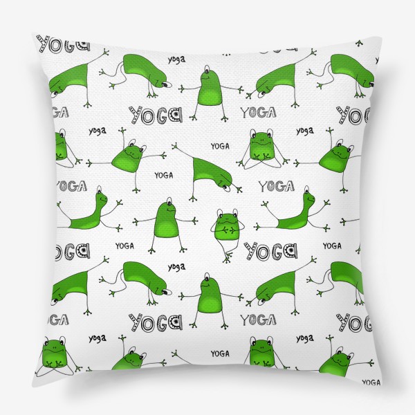 Подушка «Йога с лягушкой»