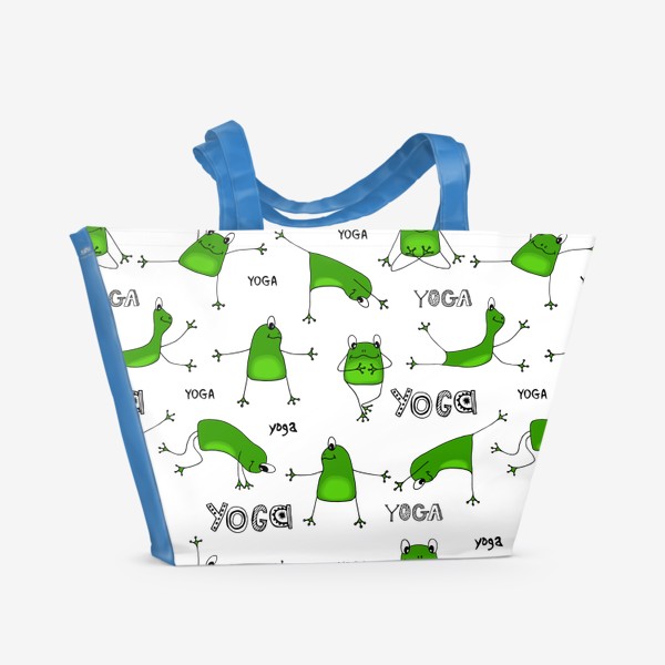 Пляжная сумка «Йога с лягушкой»