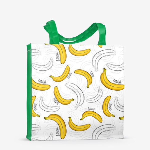Сумка-шоппер «Бананы с надписями banana»