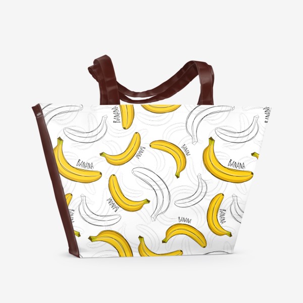 Пляжная сумка «Бананы с надписями banana»