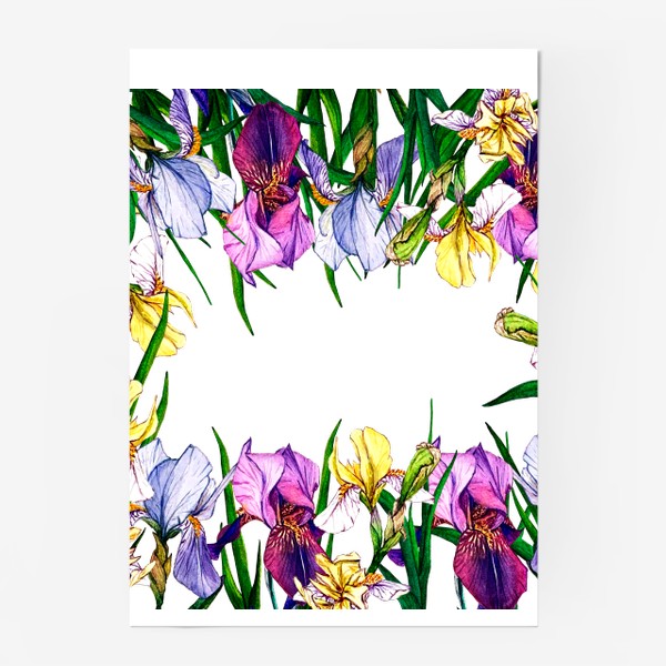 Постер «Watercolor irises»