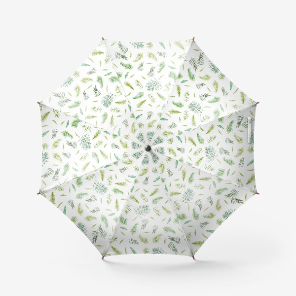 Зонт «Тропический принт пальмовые листья акварель»
