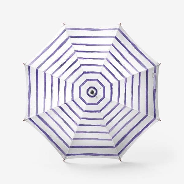 Зонт &laquo;Фиолетовые, горизонтальные акварельные полоски.&raquo;