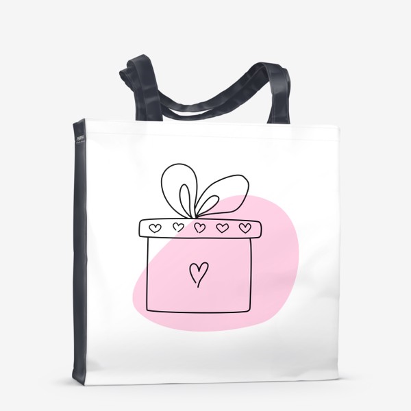 Сумка-шоппер «Подарочная коробка с сердечками»