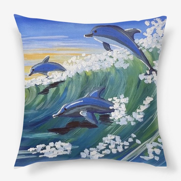 Подушка «Три дельфина»